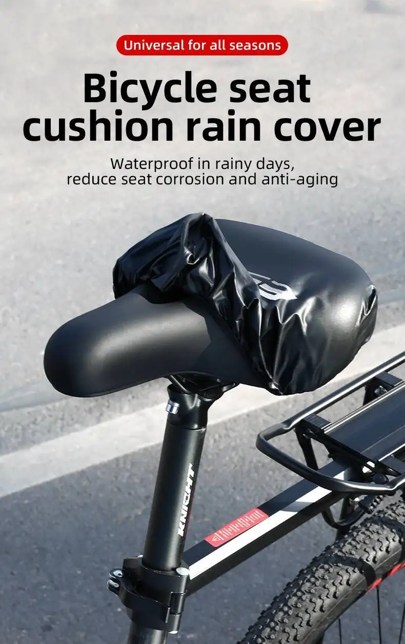 ESLNF Outdoor Wasserdichter Fahrradsattel-Überzug Regen- Staub- und UV-Schutz Fahrradkissen Regenschutz – Detail 1