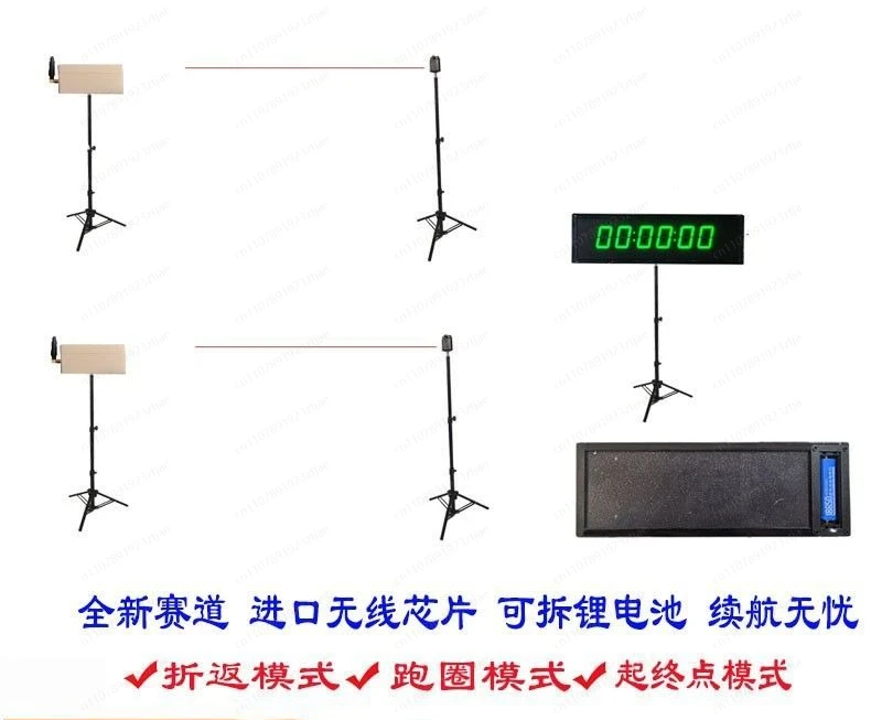 

Инфракрасный индукционный таймер, автоматическое считывание данных, специальная система для баскетбольных игр, спринта и бега на обратную дистанцию.