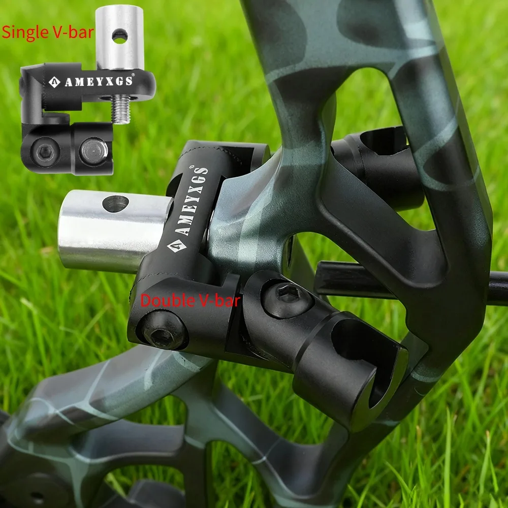 

Archery Single/Double Side Balance Rod V Bar 360 Adjustable Shock Absorber Damper Compound Bow V Bar Shooting Accessories