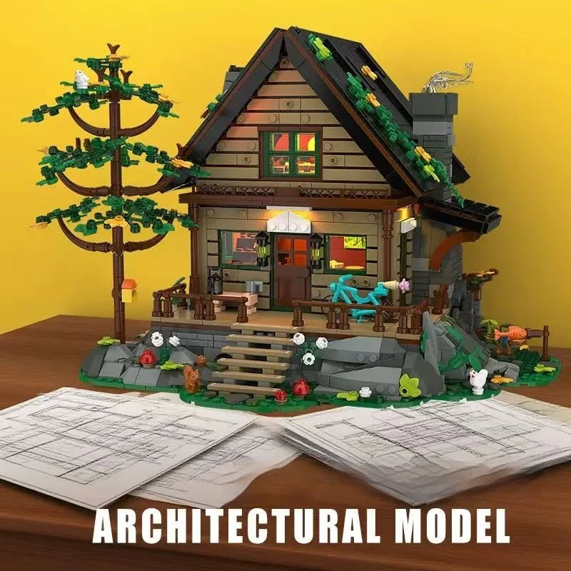 Lernspielzeug für architektonische Modelle, Bausteine, Spielzeug für die Straßenszene aus Holz, Weihnachtsgeschenke für Kinder