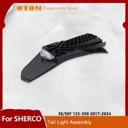 OTOM Motorcycle Tail Light Assembly Taillight Bracket Rear Number Plate Holder Brake Lamp For SHERCO SE SEF 125-500 2017-2024