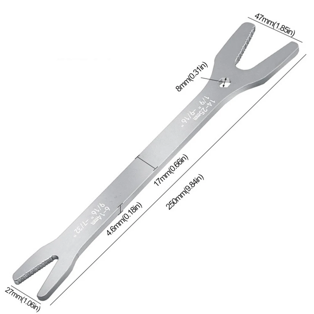 

For DIY Enthusiasts Double-Head Wrench Adjustable Wrench Secure Grip Versatile Usage 6 To 14mm Effortless Tightening
