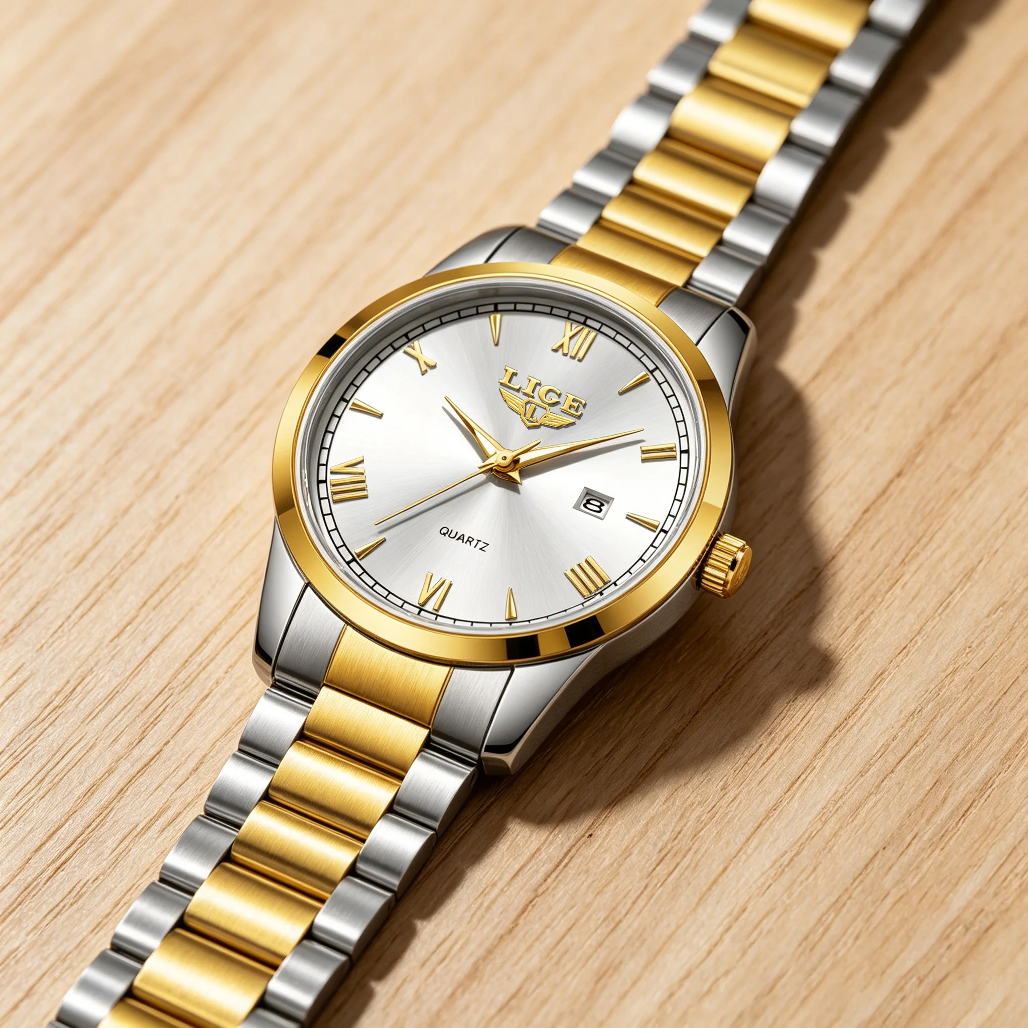 

LIGE Original Fashion Watch Man Waterproof Luminous Date Men Watch Stainless Steel Quartz Business Men's Watches