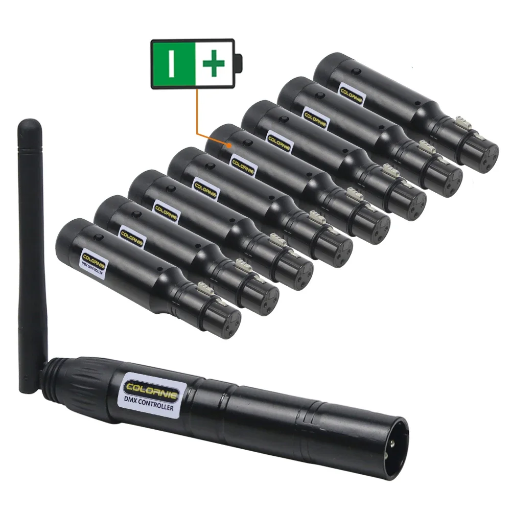 DMX Rechargeable Receiver Wireless DMX512 Controller Transmitter For Disco DJ Party Moving Head Laser Light