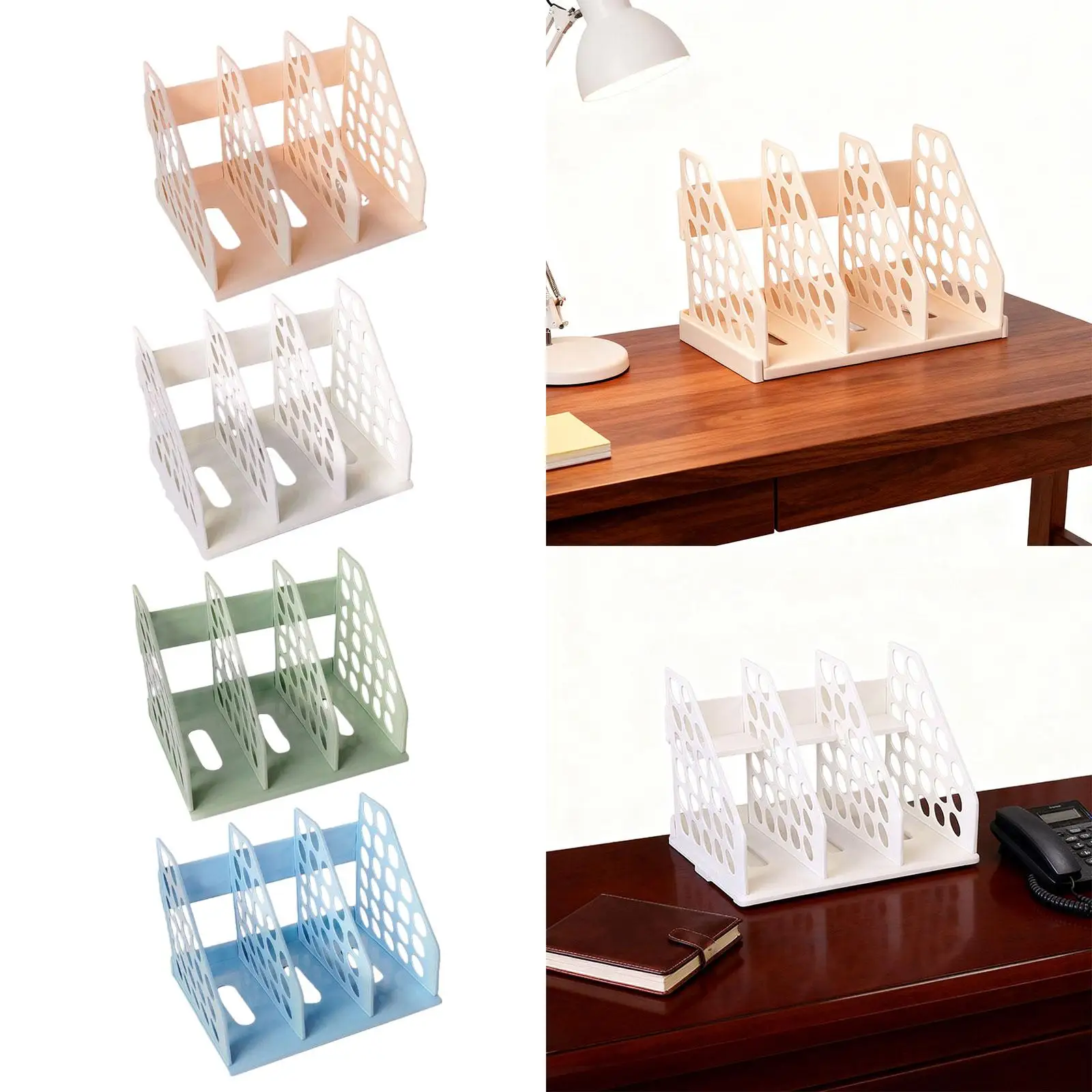 ที่ใส่แฟ้มเอกสารแบบตั้งโต๊ะ 3 ช่อง สำหรับจัดระเบียบเอกสารในสำนักงานหรือห้องเรียน