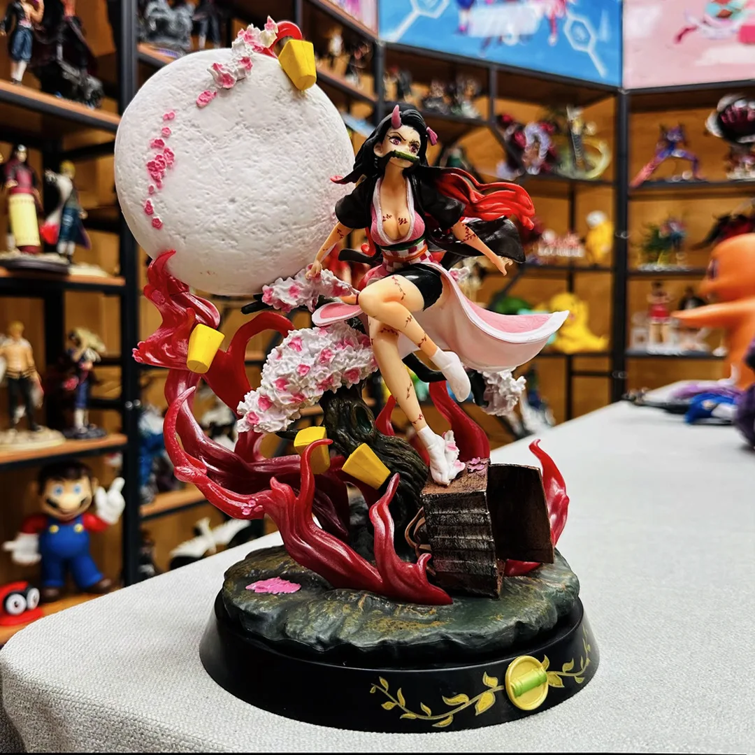 Neue Blut Brechen Mi Bean Handgemachte Ghost Slayer Klinge Zauberwürfel Herd Tür Statue Anime Desktop Dekoration Ornament