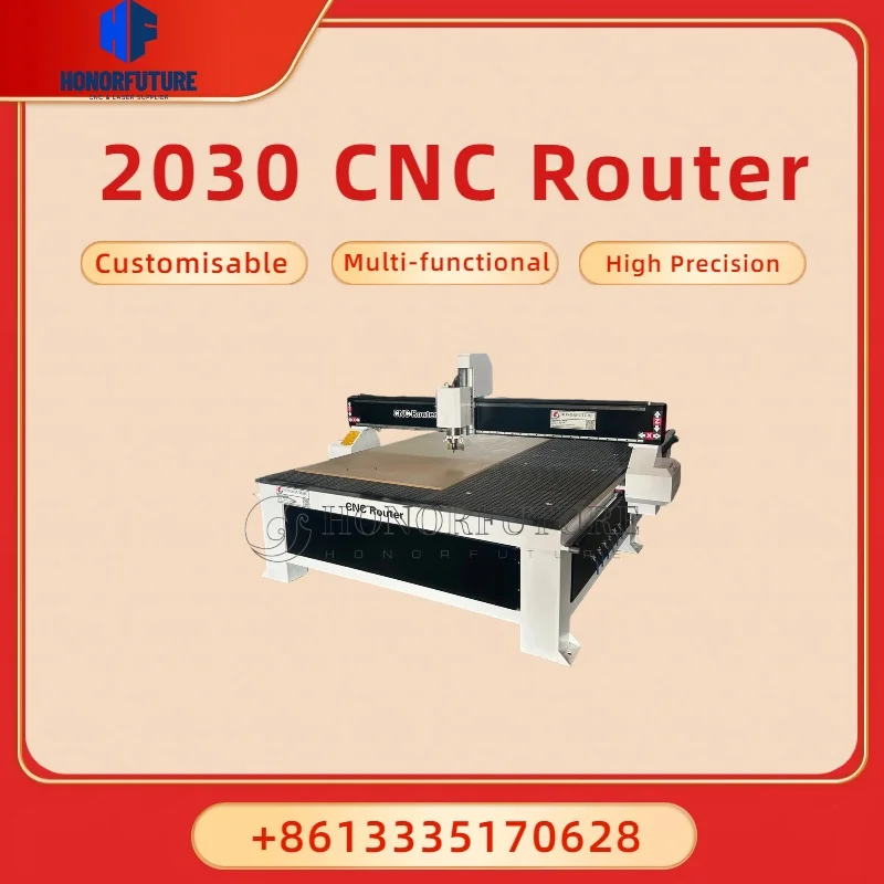 Water Cooling Spindle Wood Engraving Milling Cutting Machine 3/5 Axis CNC Router 2030 with Vacuum Table ATC Optional MillingTool