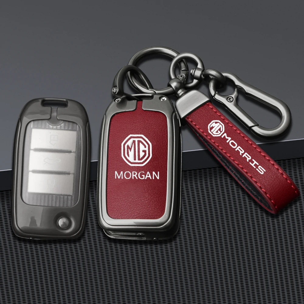 سبائك الزنك الجلود حافظة مفاتيح السيارة غطاء حامي شل فوب ل Roewe RX5 MG3 MG5 MG6 MG7 MG ZS GT GS 350 360 750 W5 اكسسوارات #4