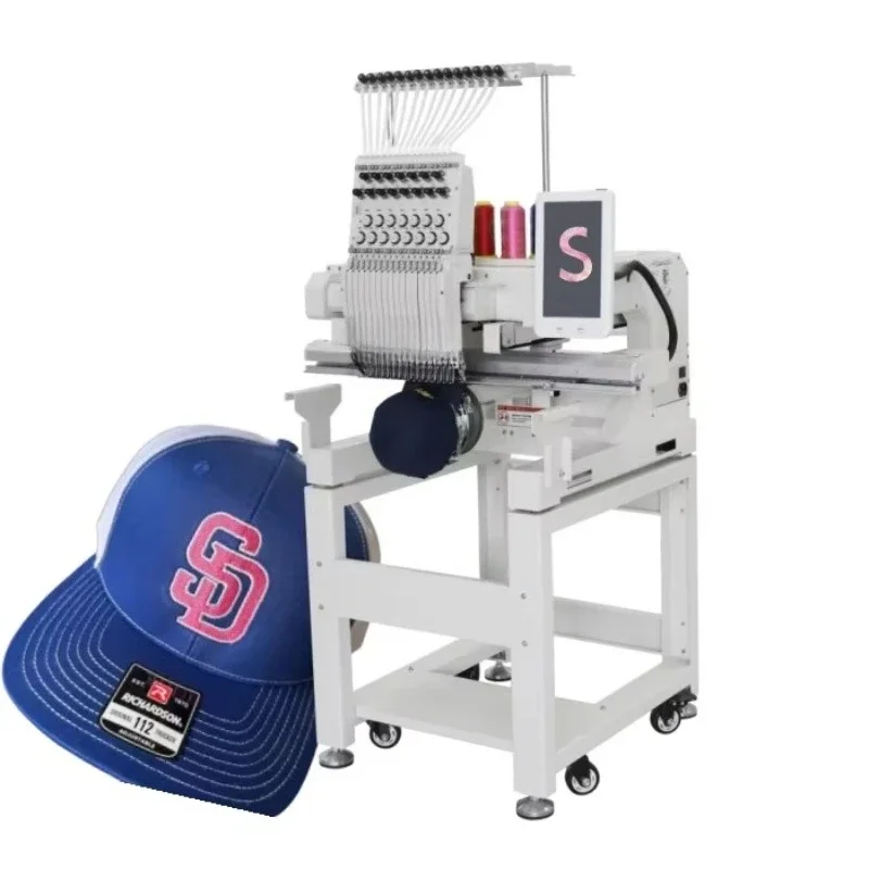 ماكينة تطريز برأس واحد مسطحة وقبعة كمبيوتر أوتوماتيكية #5
