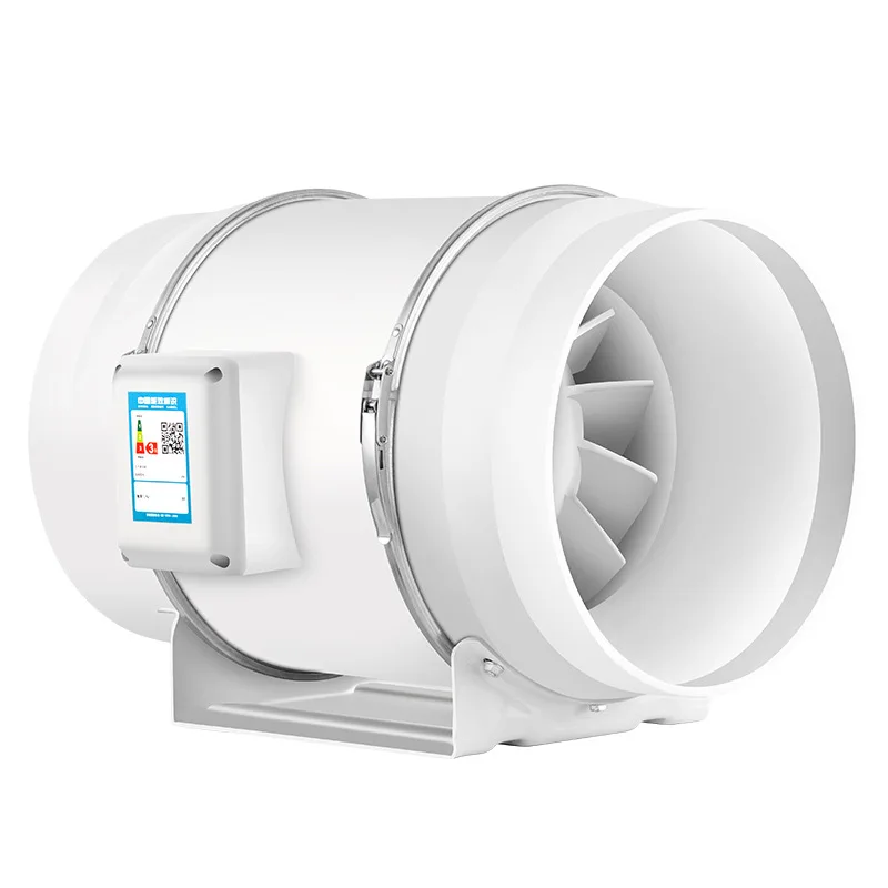8 Inch 220V Exhaust Fans Home Inline Pipe Duct Extractor Ventilation Kitchen Toilet Air Clean Ventilator Diagonal Flow Fan