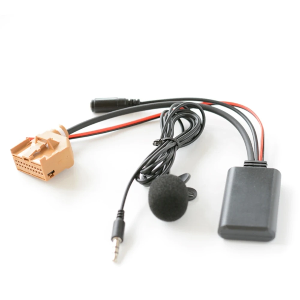 Carro Bluetooth 5.0 Cabo Aux, microfone, mãos livres, telefone celular, chamadas gratuitas, AV, AV2 Adaptador para Audi Q7, A6, A8, MMI-2G