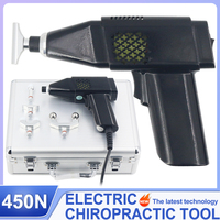 Electric Correction Gun 450N Massage Spinal Adjustable Instrument Impulse New 4Heads Spine Cervical Chiropractic Adjusting Tools