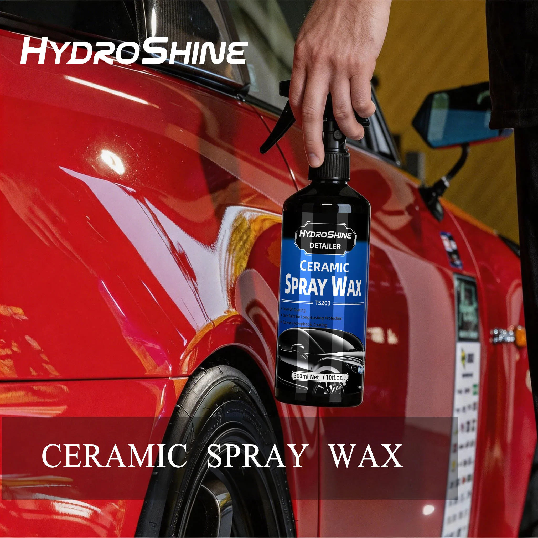Cera en Aerosol para Recubrimiento Cerámico de Autos Hydroshine, Nano Cristal Líquido Hidrofóbico, Detallado de Autos, Alto Brillo, Protección y Durabilidad