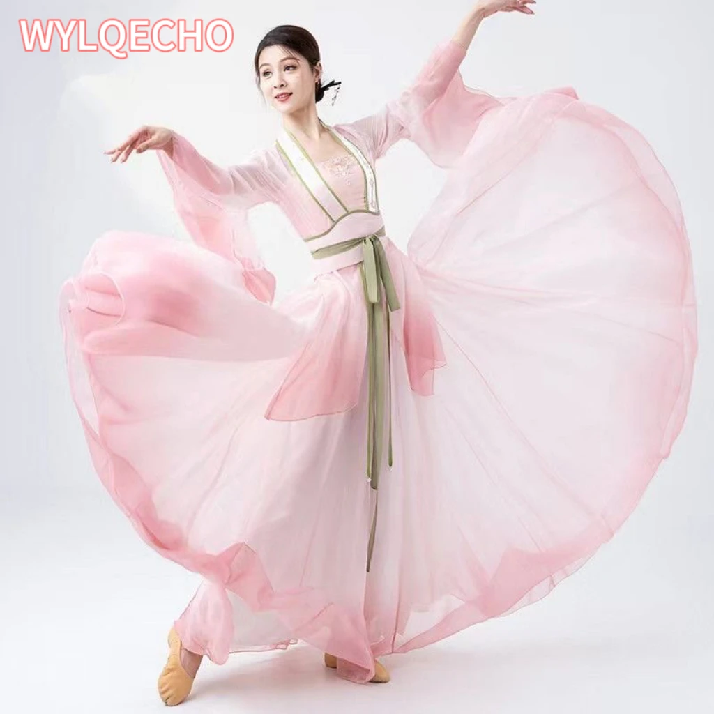 

Super Fairy Classical Dancing Dress Women's Elegant Long Body Gauze Clothes Shawl Han Chinese Clothing Wind Dance Costume