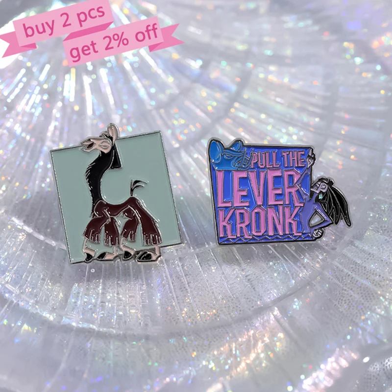 Llama Potion Enamel Pins Custom Poison Brooches Lapel Badges Cartoon Animal Funny Movie Jewelry Gift for Kids Friends