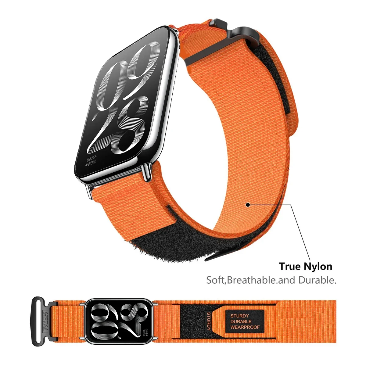 Correia de nylon para relógio Redmi 4, pulseira esportiva, pulseira substituível para xiaomi mi band 8 pro, pulseira ajustável, watch4