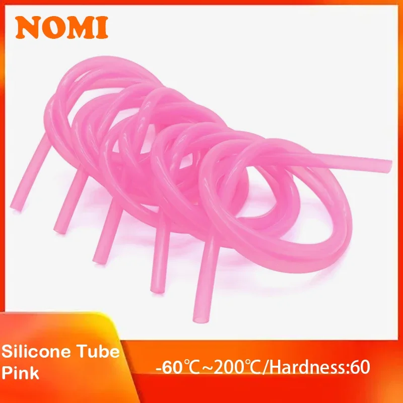 1/5/10M Food Grade Pink Silicone Rubber Hose 2x4mm 3x5mm 4x6mm 5x7mm 6x8mm Flexible Nontoxic Silicone Tube