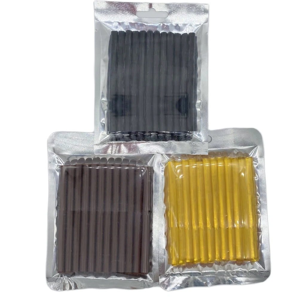 24 Pcs Professional Hair Extensions Sticks, Hair Styling Tool Gun Glue Wig Hair Extension Hot Glue Adhesive Sticks ,Wig Tool