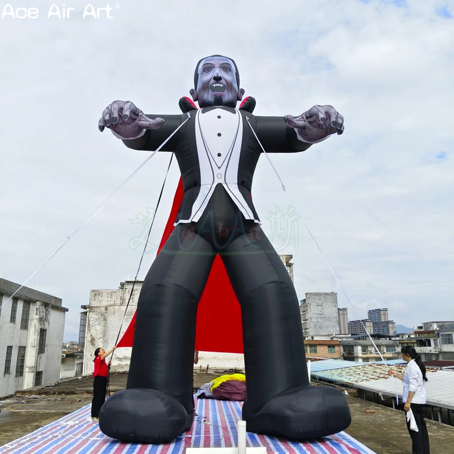 

Huge Scary Halloween Decoration, 8m High Inflatable Vampire Dracula With Lights