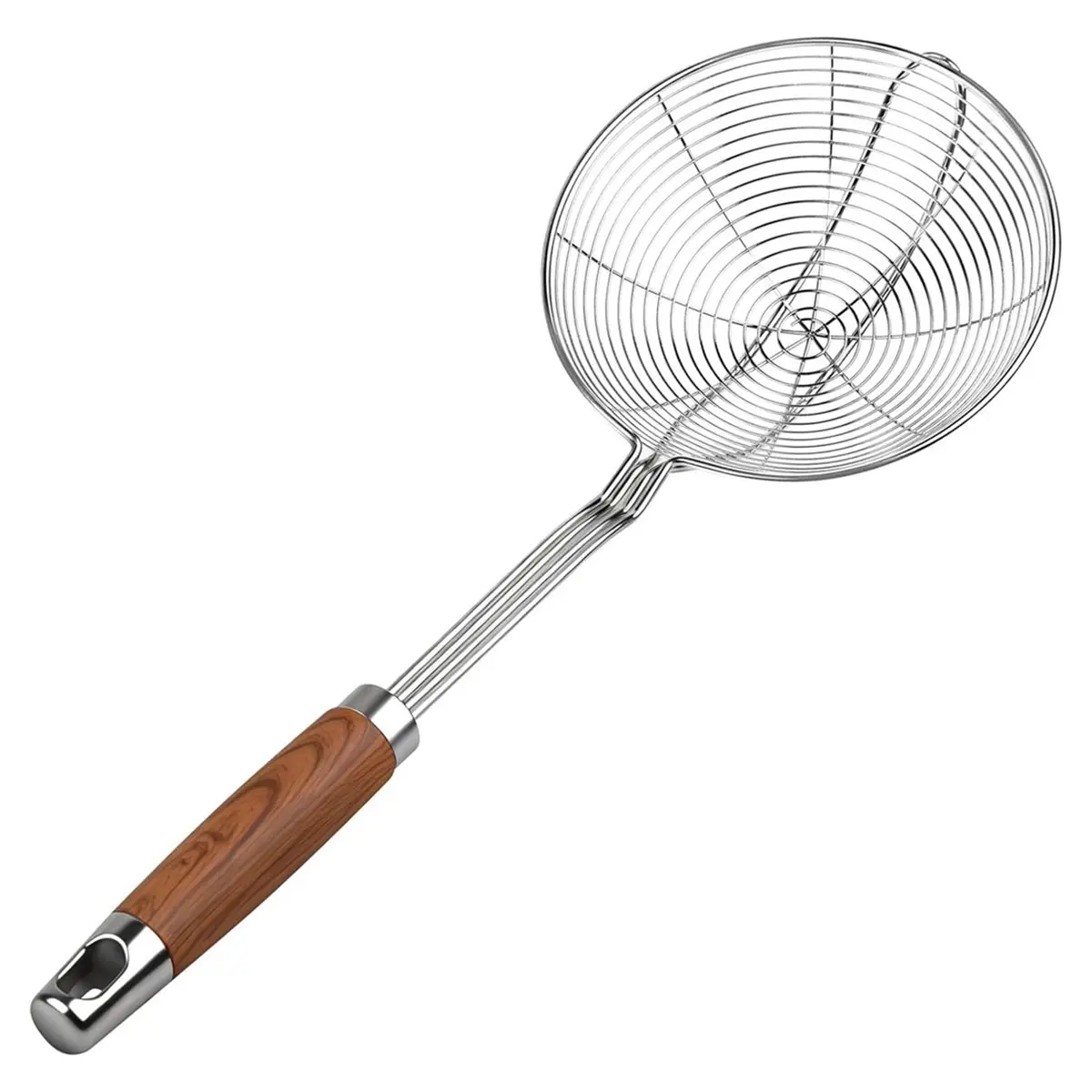 PROFESSIONAL USE Spider Strainer Skimmer Spoon with Handle, Stainless Steel Wire Strainer Ladle, Kitchen Utensils Slotted Pasta