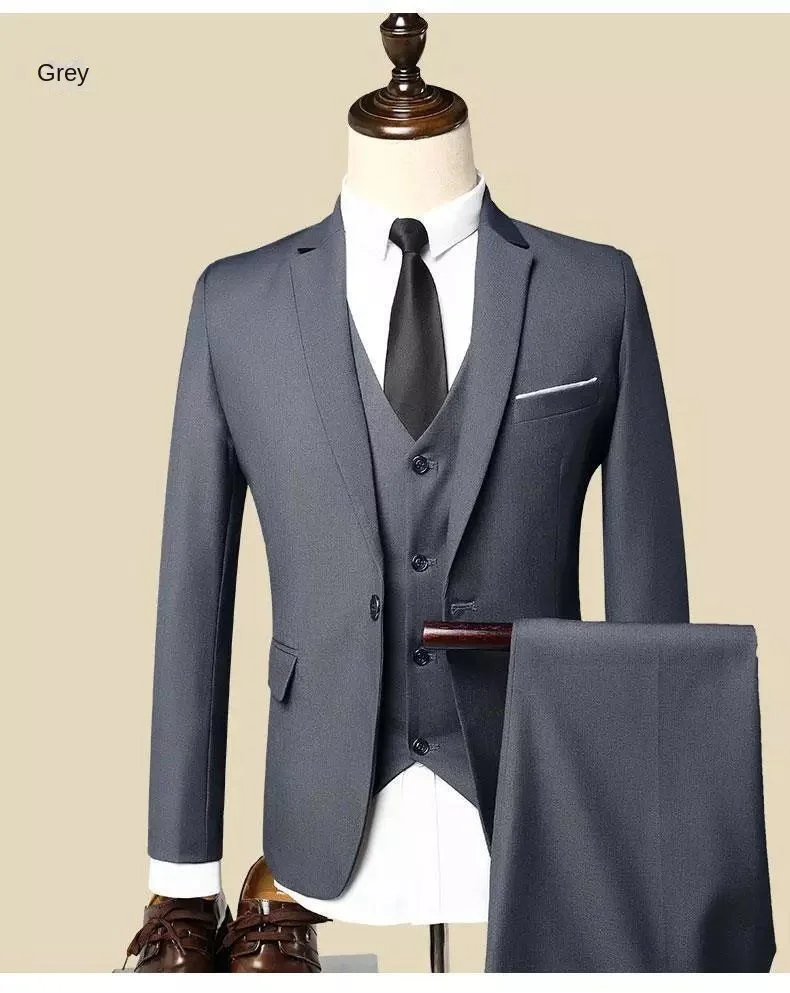 Men's suit set three piece slim fit spring and autumn professional business suit single piece top jacket men's clothing  jacket