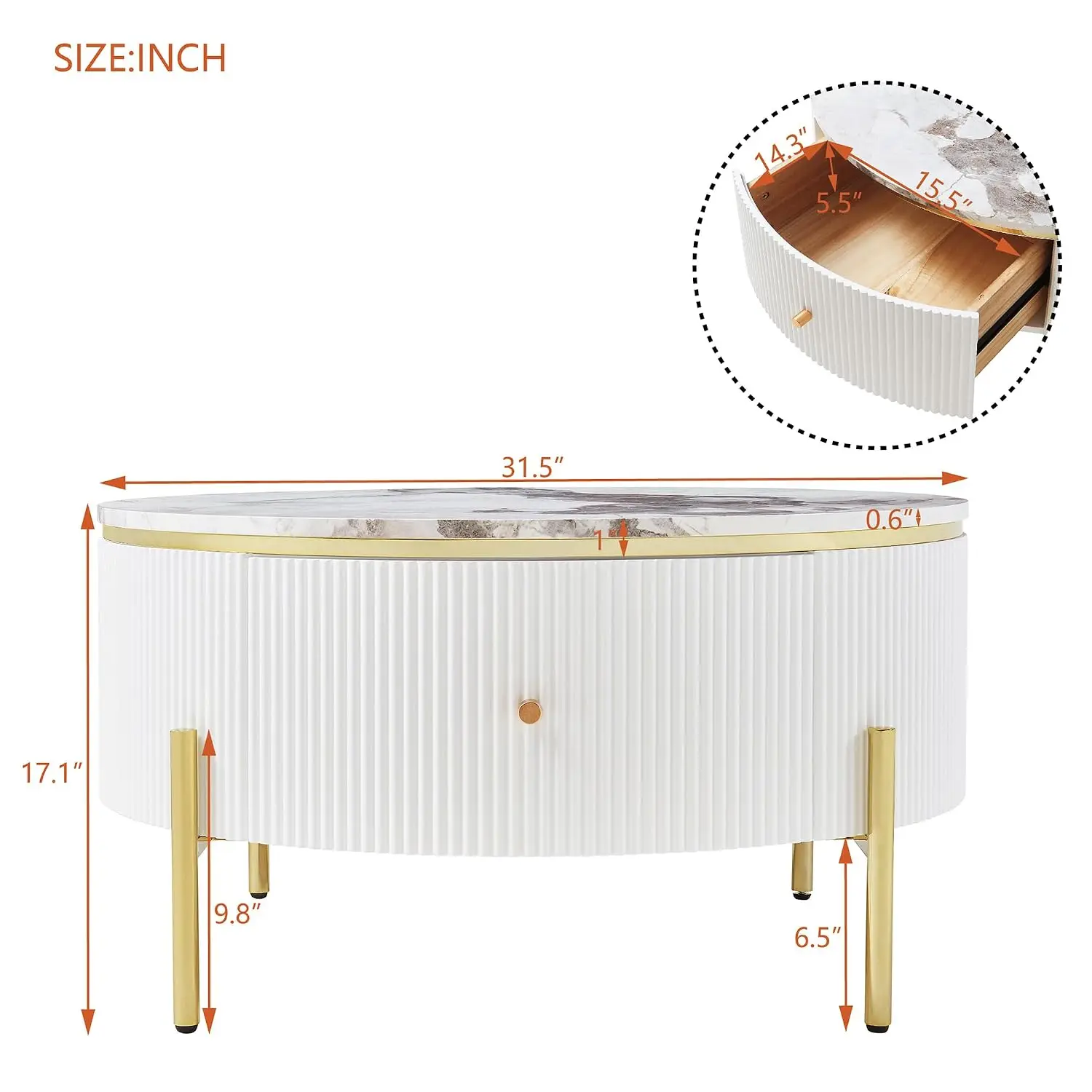 Round Coffee Table 31.5