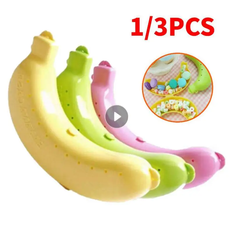 Cheap Banana Trip Outdoor Box Cute Banana Protector Case Container Trip Outdoor Lunch Fruit Box Storage Candy Snacks Holders