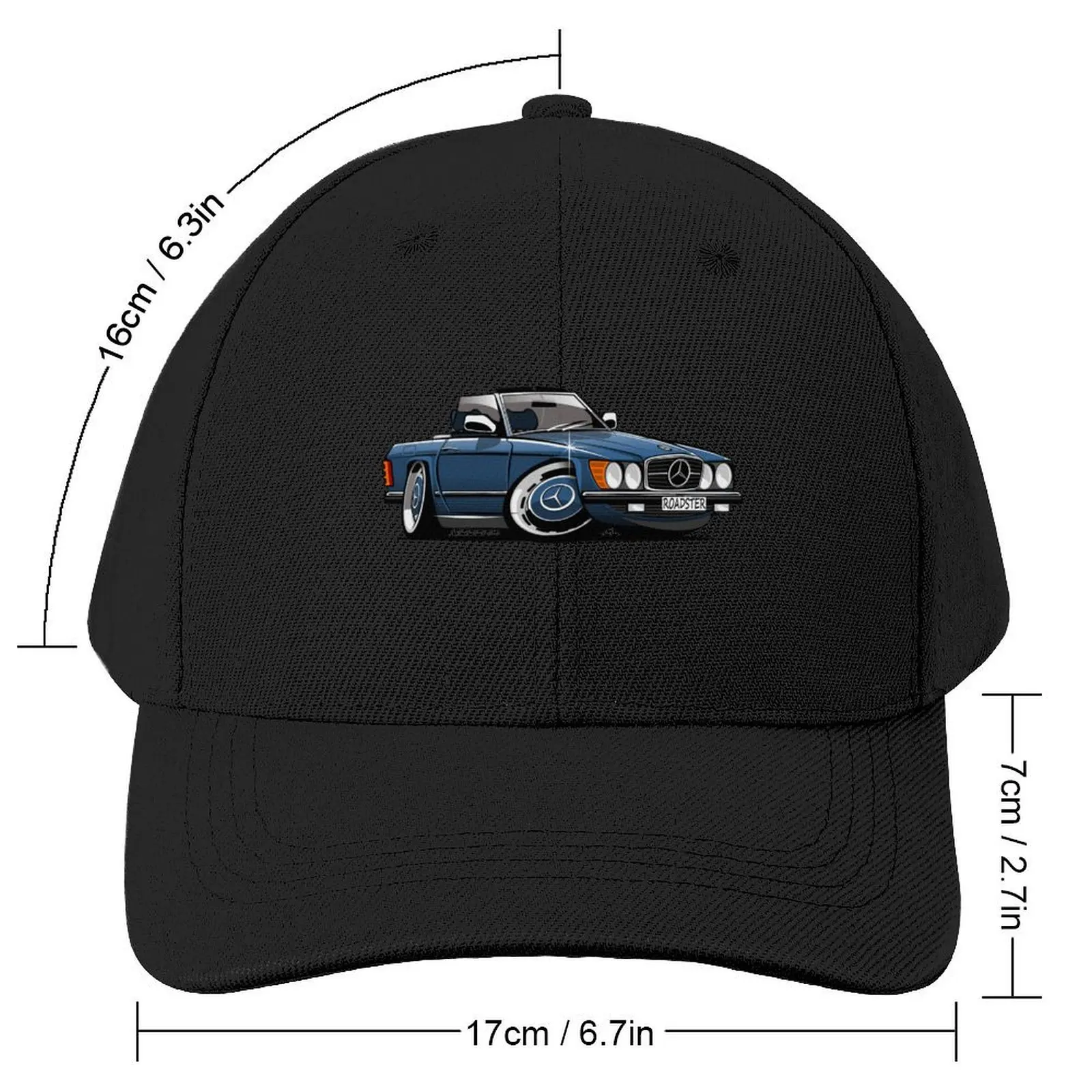 Mercedes R107 roadster blue Baseball Cap Hood black Luxury Brand Bobble Hat Baseball For Men Women's