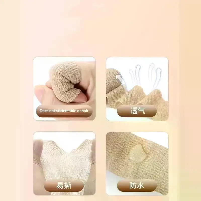 Sports Fixing Finger Wrist Leg 5 Pcs 2.5 5 7.5 10cm Self Adhesive Elastic Non Woven Disposable Cohesive Bandage Tape