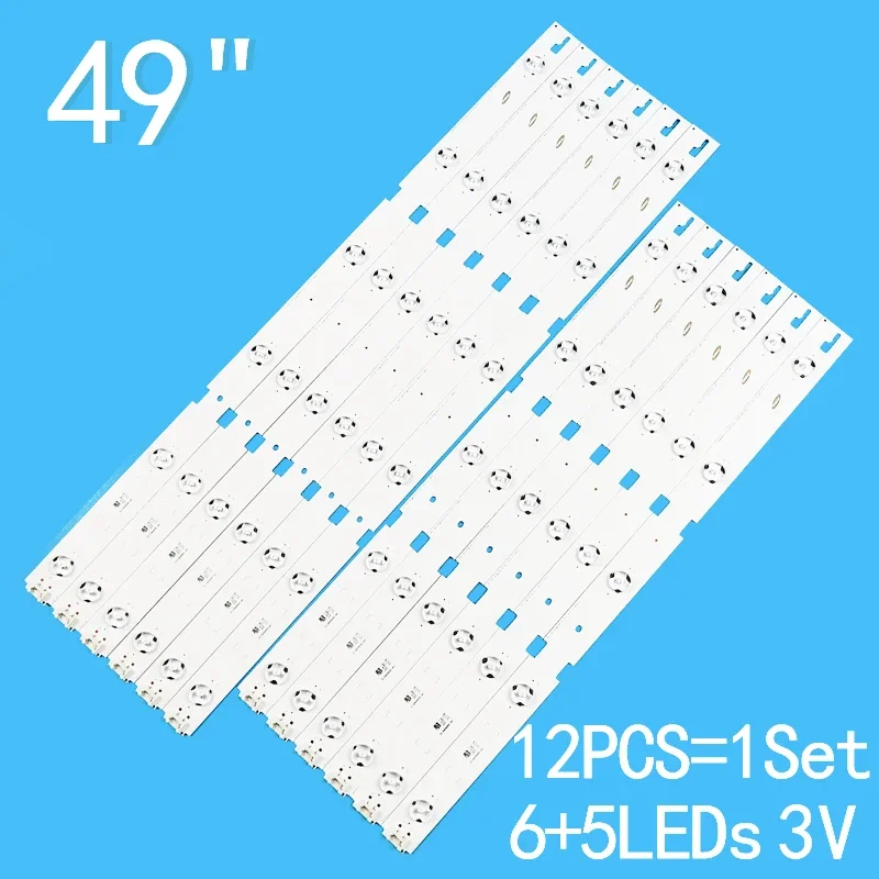 

For 12pcs/kit LED Strip ZLN60600-AC IC-B-HWCR49D640L HWCR49D640R 49LENZA6627 49VLE6565BL ZLP60600 ZNL60600 ZLG60600 2015ARC490