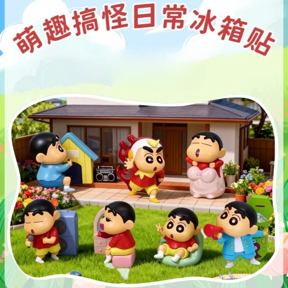 Crayon Shinchan Niedliche & Lustige Alltags-Kühlschrankmagnete Blind Box Anime-Zubehör Figuren Puppen Ornamente Modelle Überraschungstüten Spielzeug Geschenk