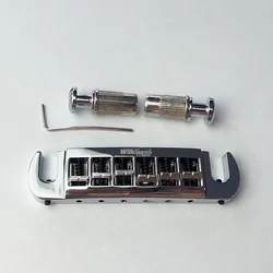 Wilkinson Electric Guitar Bridge Tailpiece WOGT3   Chrome Silver Adjustable Wraparound