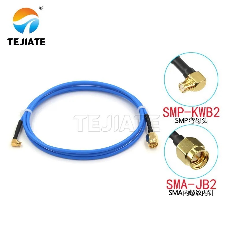 1PCS SMP-KW to SMA-J SMA-KY SMA-KFB2 male female RF cable SMP bent female to SMA adapter cable RG405/086 semi flexible cable