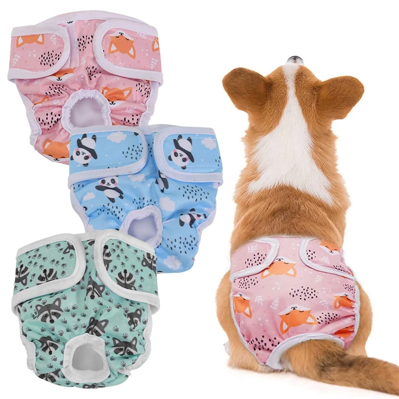 Pets Pants Female dog Physiological Pants Elastic Waist Dog Underwear Cute Sanitary Panties dog Clothes Ropa De Perros Mascotas