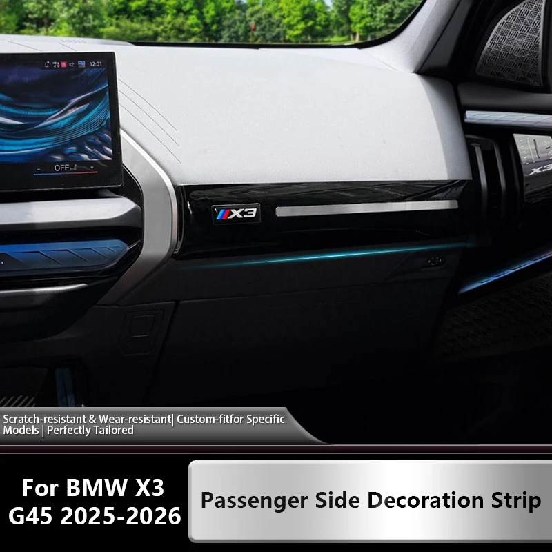 

For BMW X3 G45 2025-2026 ABS material The co-pilot's center console trim covers the dashboard glove compartment panel of the car