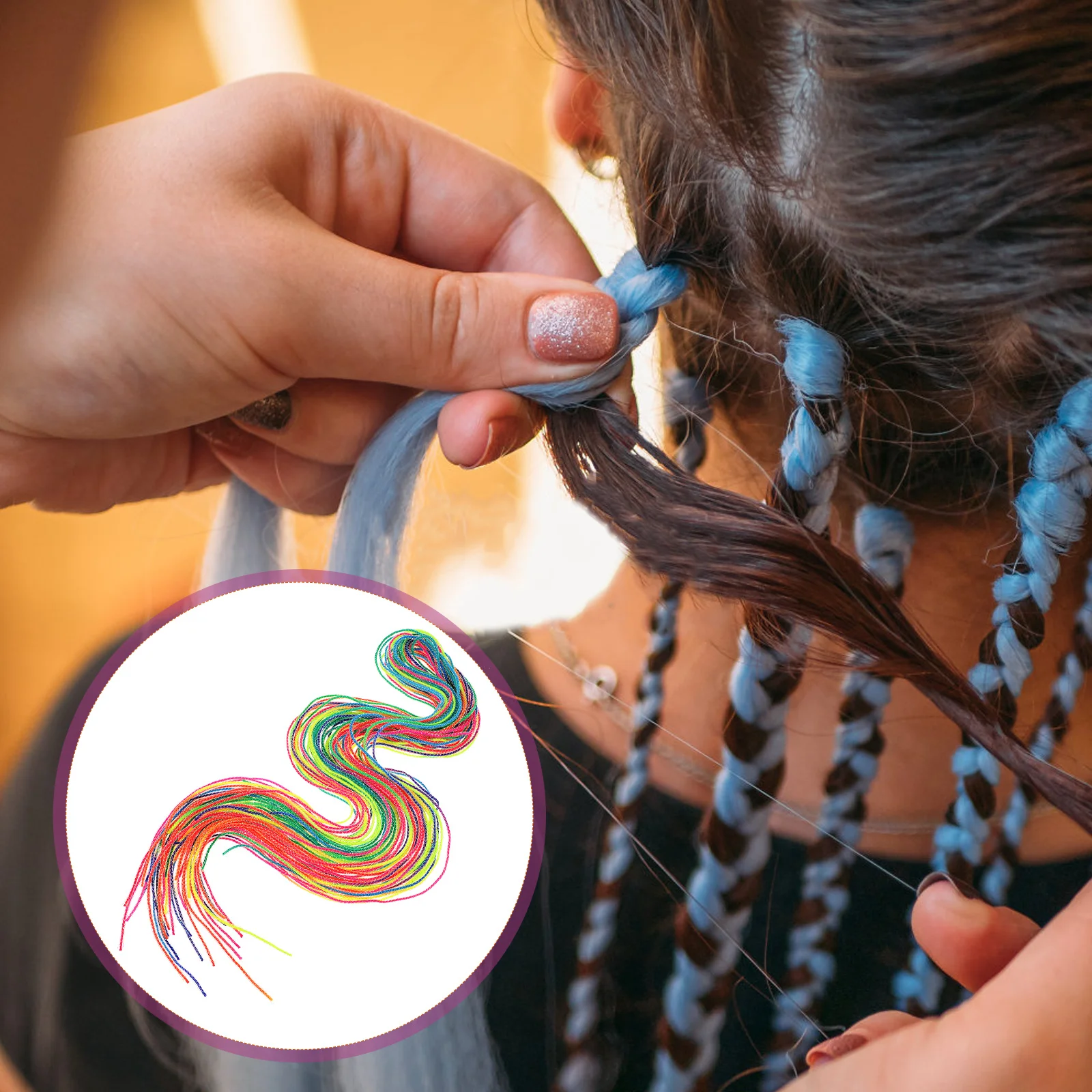 

30 Pcs Rope Accessories Soft Reusable Teen Girls Hair Strings Deep Color Gradient Ornaments Braids Hair Wraps
