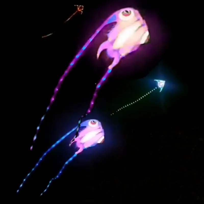 Cerf-volant trilobites Led pour adultes, ligne de corde, planche à voile, papalote, jouets d'extérieur, jouets volants, cerfs-volants géants pour adultes, cerf-volant à prisme