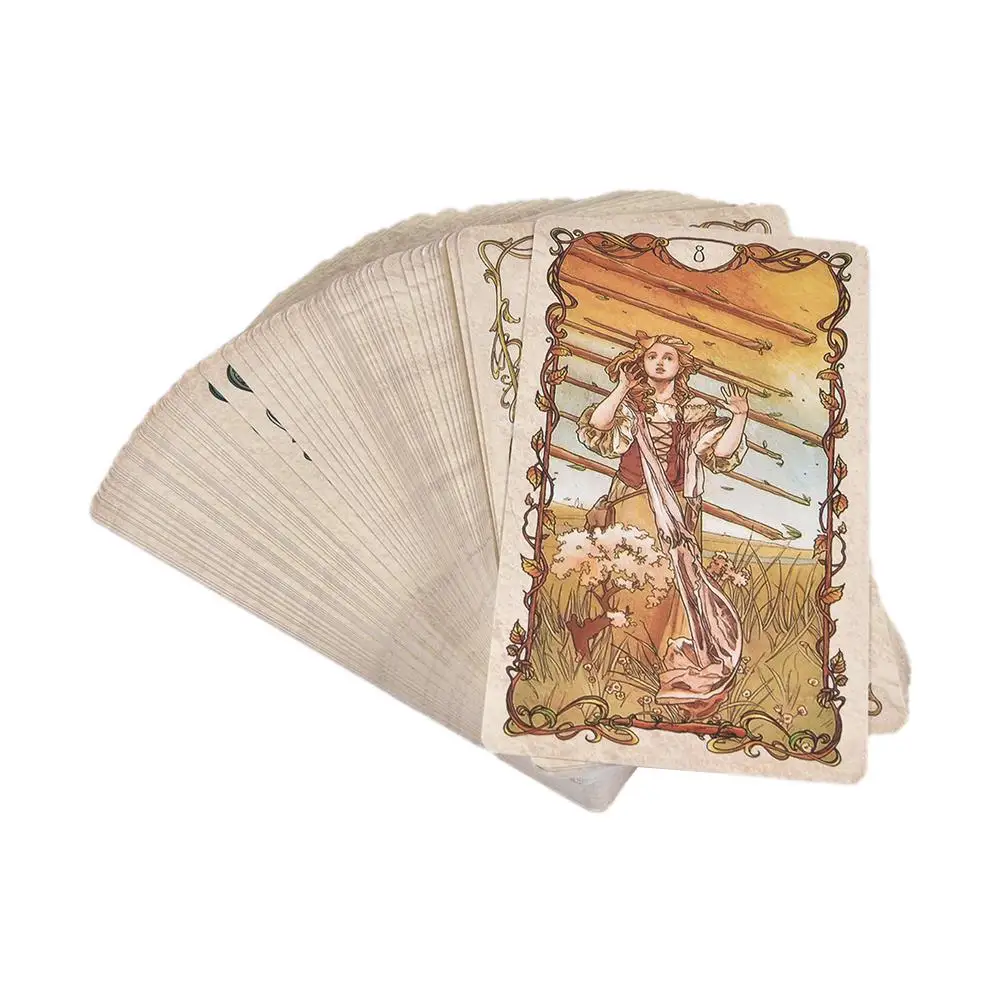 Tarot Mucha Cards Tarot Deck Card Game Toy Tarot Divination Card Game Board Guidance Divination for beginners