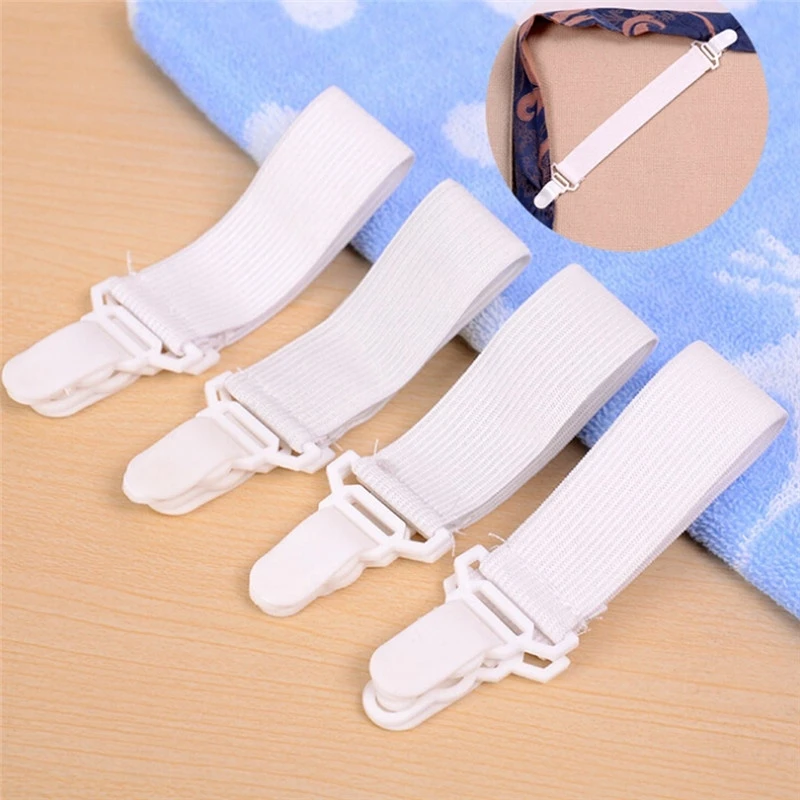 4pcs Fixed Bed Sheet Skid Elastic Band Retaining Clip For Fixed Bedspreads Sheets Tablecloths Household Product Fixing Band