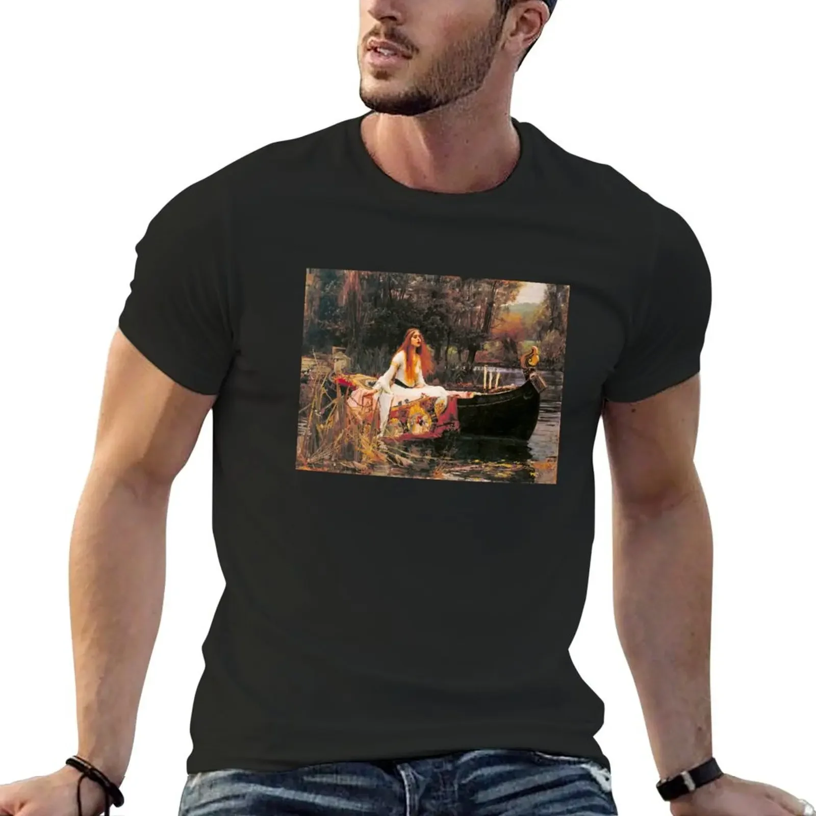 John William Waterhouse - The Lady of Shalott T-Shirt rapper graphic tees plain mens designer t shirt