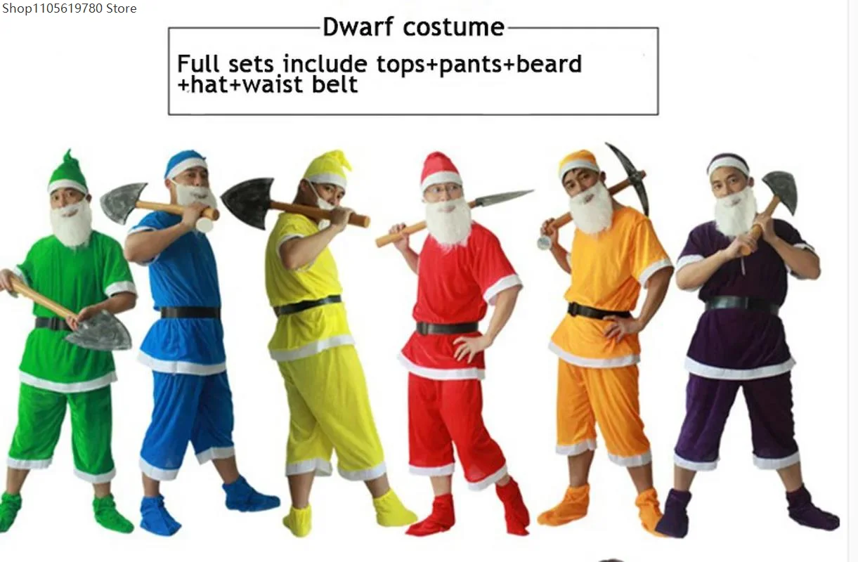 Zwerg-Elf-Cosplay-Gruppenoutfit für Männer, Feen-Feiertagskostüm für Halloween, Weihnachten, Karneval, Bühnenauftritt, Verkleidungsoutfit