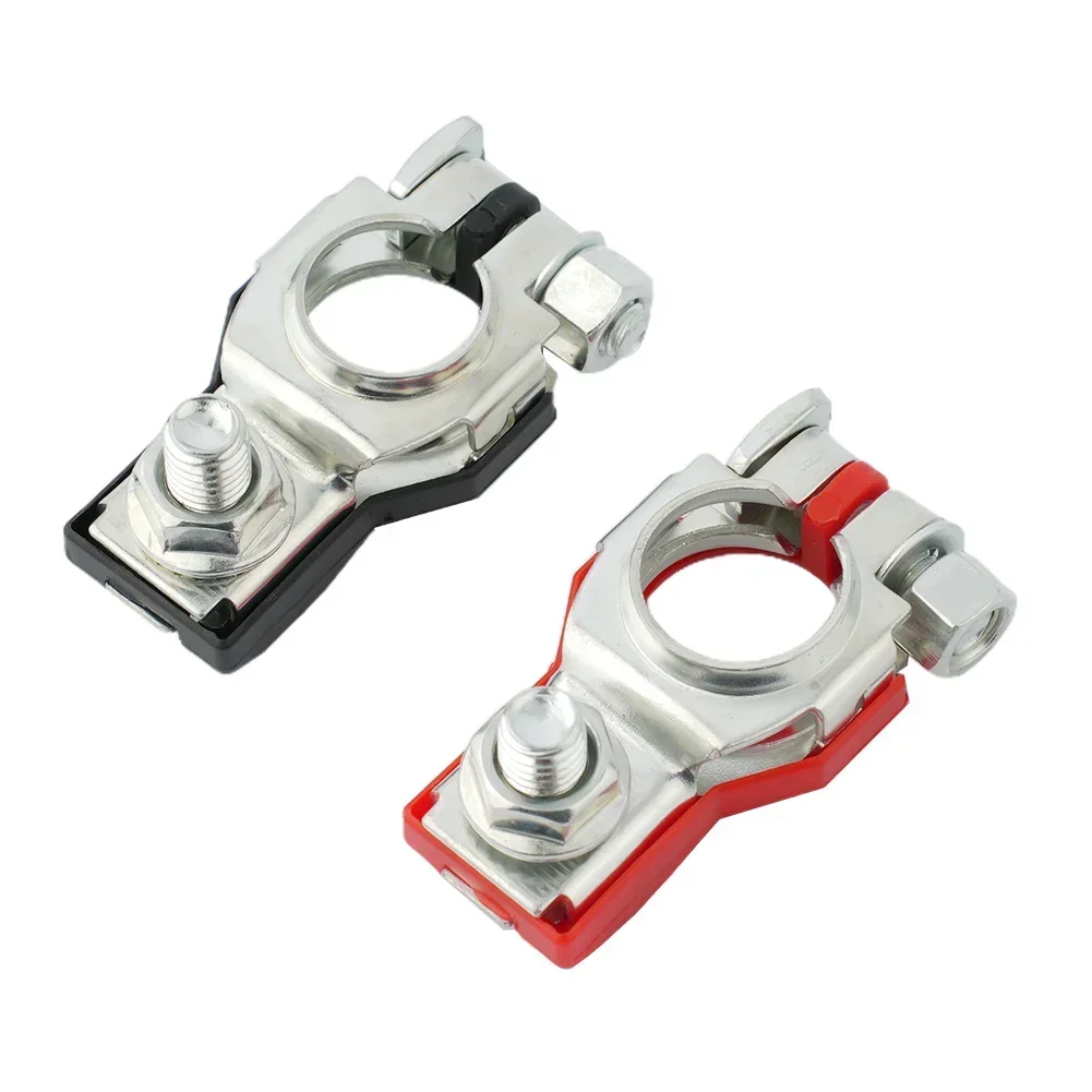 2pc Automotive Battery Terminal Wire Cable Clamp Quick Release Connector Car Caravan Boat Accessories 12V 24V Positive+Negative