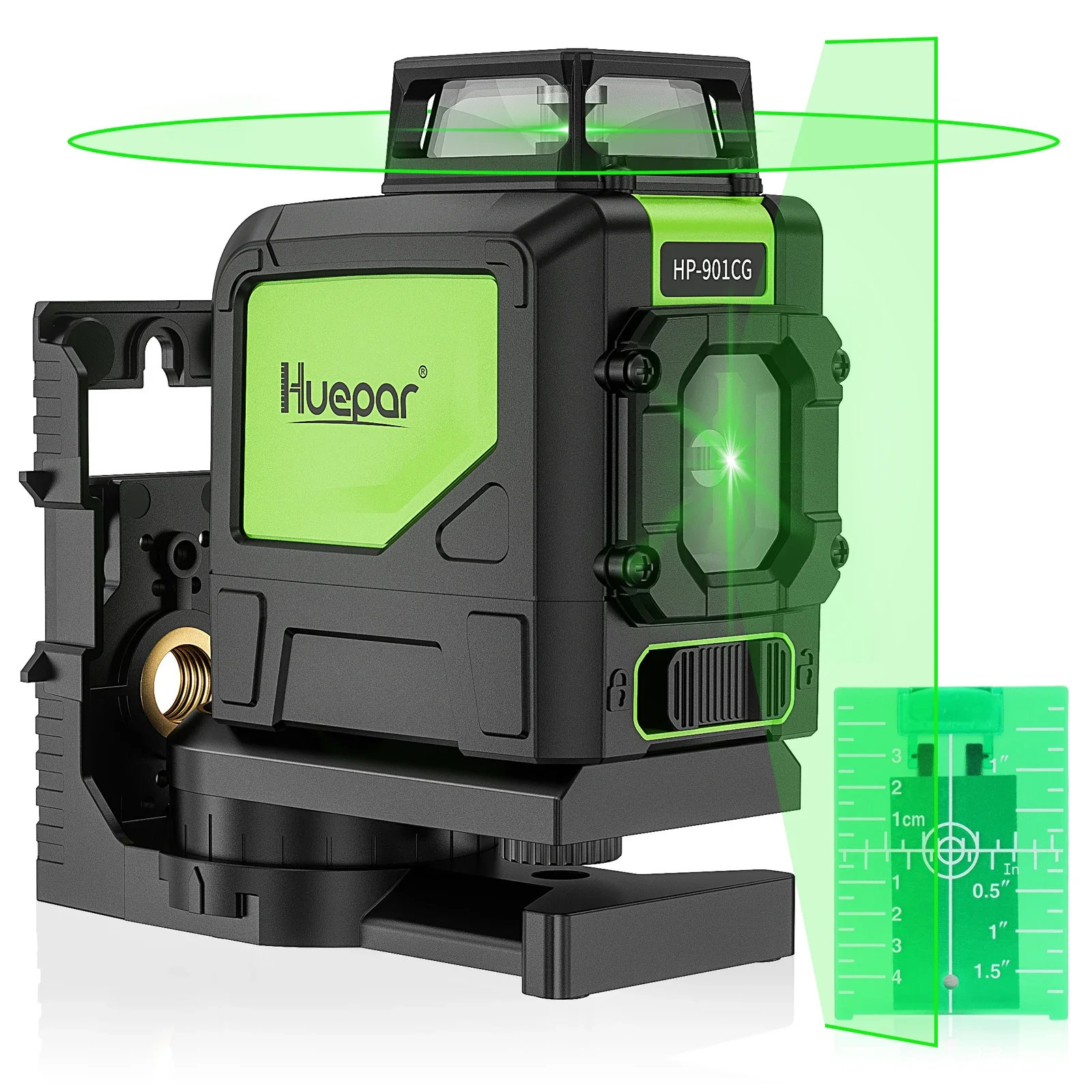 Huepar-auto-nivelamento Cruz Ferramenta de Nível Laser Linhas Feixe Vermelho Feixe Verde Horizontal Vertial 901cg 901cr