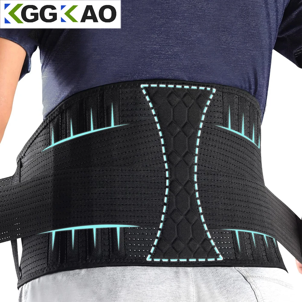 

Lumbar Support Belt Lower Back Brace for Lifting, Herniated Disc, Sciatica, Pain Relief,Breathable Lumbar Brace for Men & Women