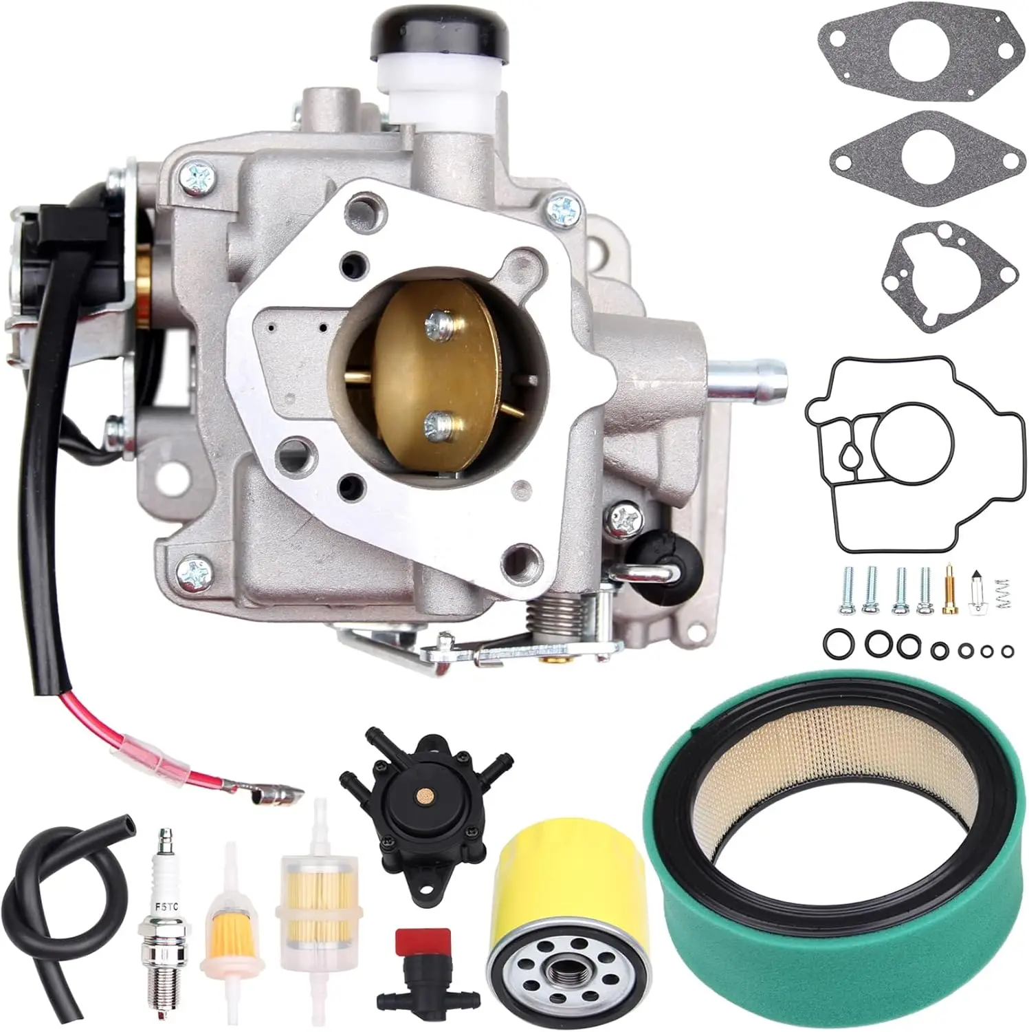 New Carburetor Carb Kit with Air Filter Fuel Pump Compatible With Kohler CH20 CH22 CH25 CH26 CH670 CH730 CH740 25HP 27HP Engine