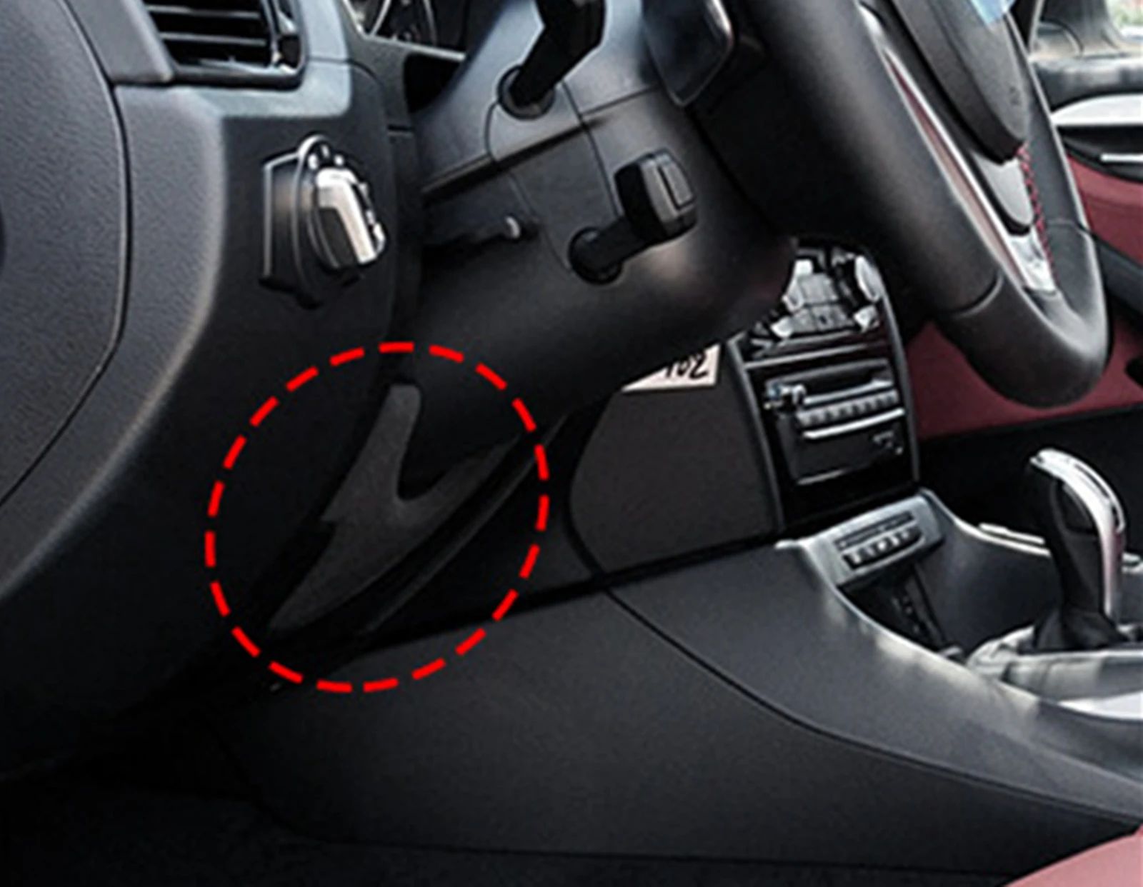 For BMW X1 E84 2009-2015 2014 2013 Black Car Steering Wheel Under Panel Lower Cover Sponge Backplate 51452991304