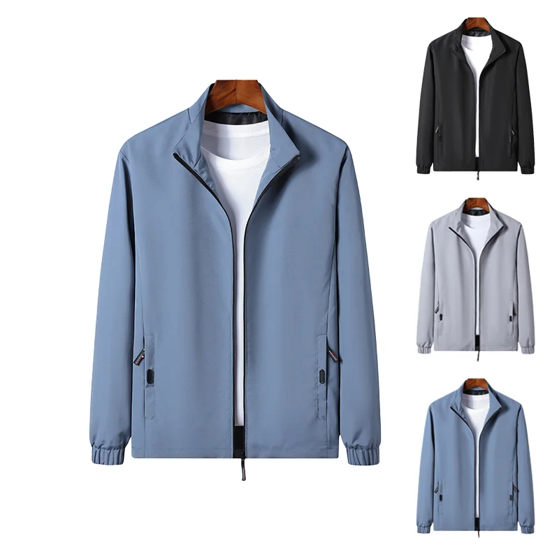 

Men's Spring and Autumn Outdoor Windproof Breathable Jacket Comfortable Fashionable Stand up Collar Sports and Leisure Jacket