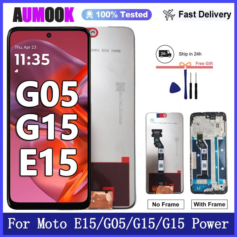 Nueva pantalla para Motorola Moto G05 G15 E15, pantalla LCD, digitalizador de pantalla táctil para Motorola Moto G15, reemplazo de pantalla eléctrica