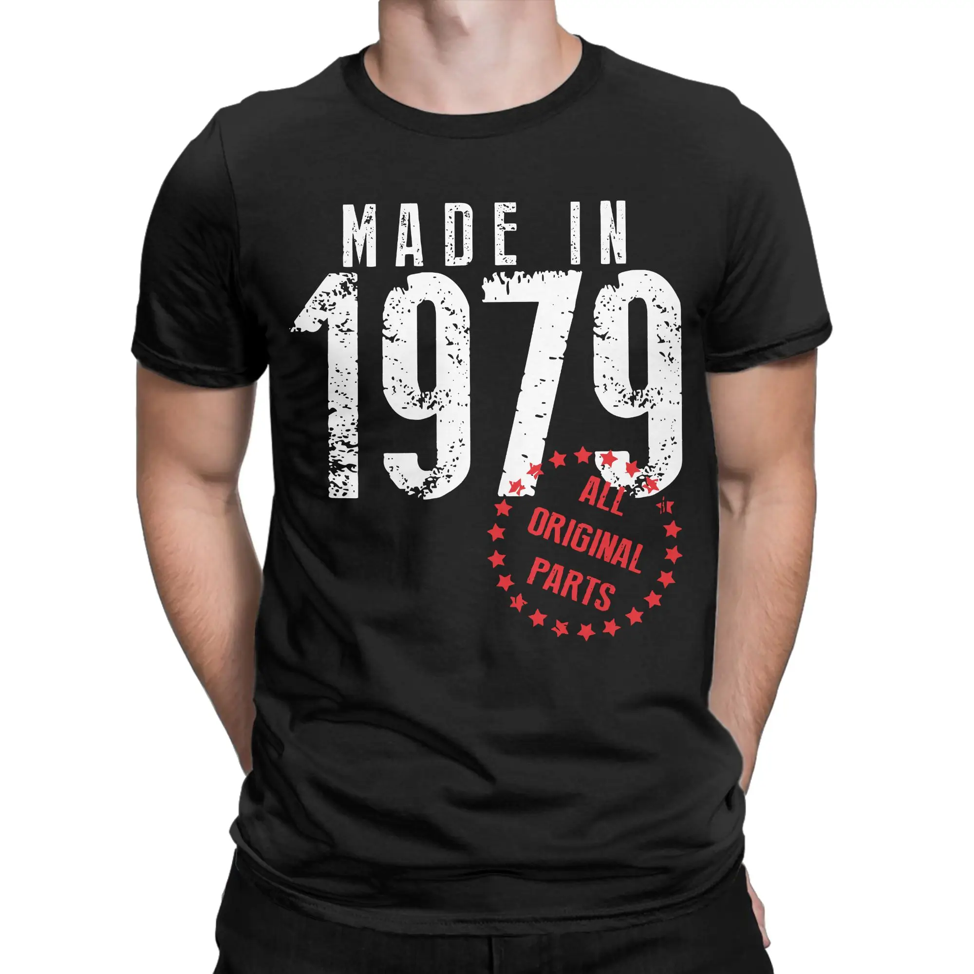 Men T-Shirts Made In 1979 Vintage Fashion 100% Cotton Tees Short Sleeve  T Shirt Round Collar Clothing Birthday Present