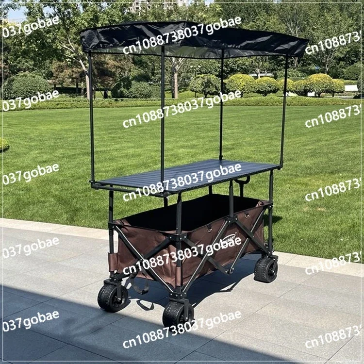 New Stall Car Adjustable Folding Camp Car Outdoor Trolley Gathering Night Market Stall Camper Trolley